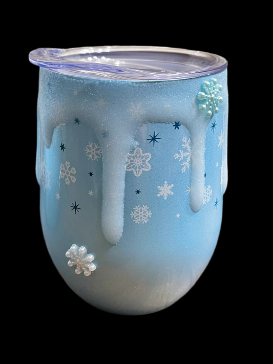 Snow Day Wine Resin Cup