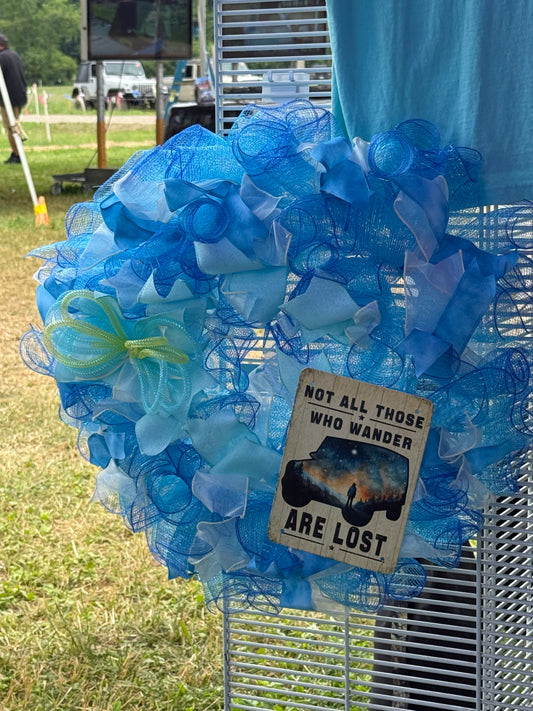 Not All Those Who Wander Are Lost Jeep Wreath